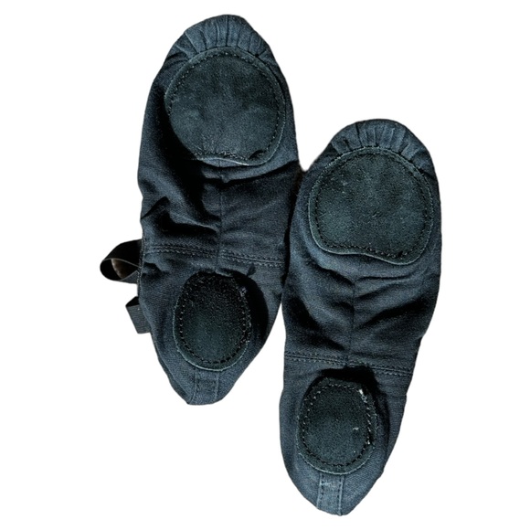 SO DANCA STRETCH CANVAS SPLIT SOLE BALLET SHOE, BLACK, size 3 1/2 - Picture 3 of 8